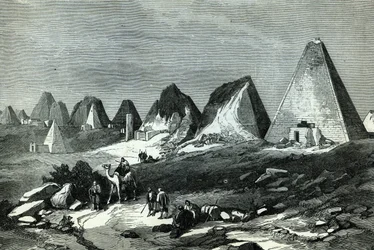 Pyramiden von Meroe, am Nil (General Gordons Route), aus 